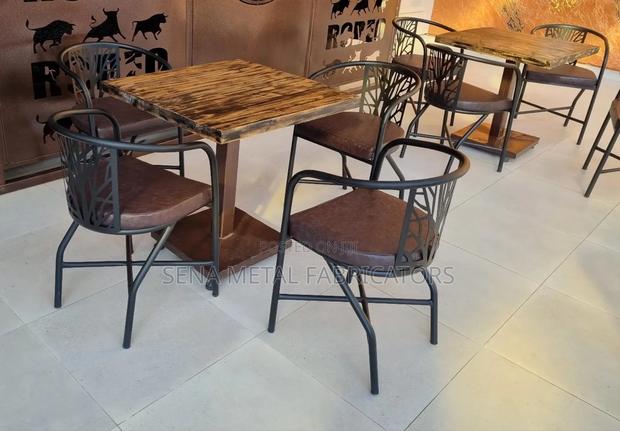 Restaurant Laser-Cut Chairs With Powder Coating Finish