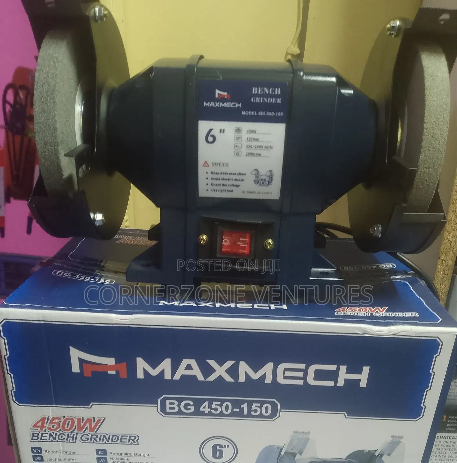 Maxmech 450w Bench Grinder 6"