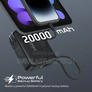 Promate 20000mah Power Bank • 27w Power Delivery