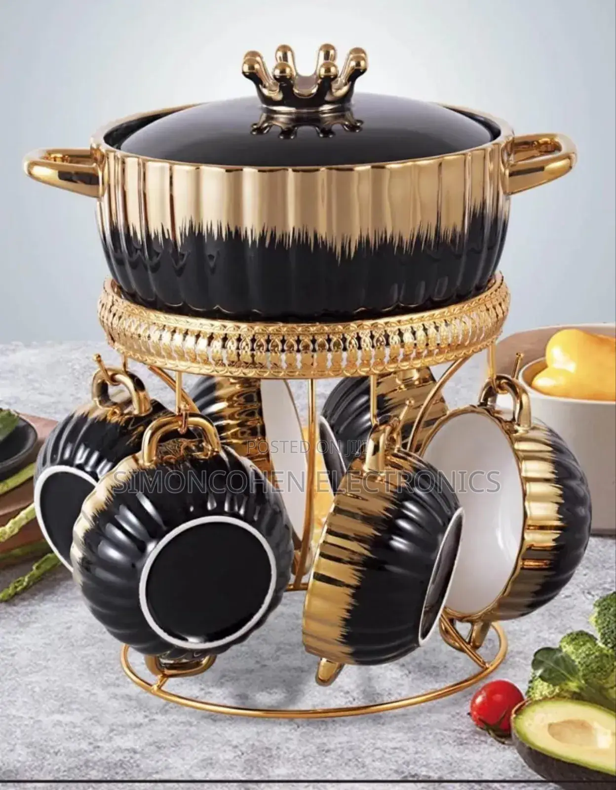 9pcs Ceramic Soup Bowls Set