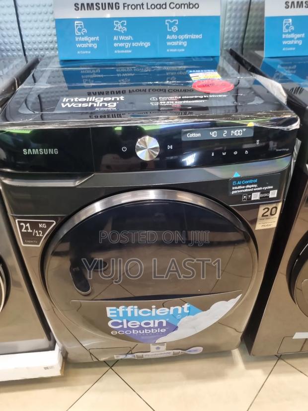 Samsung 21kg Front Load Washer + 12kg Wd21t6300gv