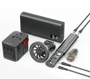 Promate 7-in-1 Charging Travel Kit W/ 20000mah Power Bank,