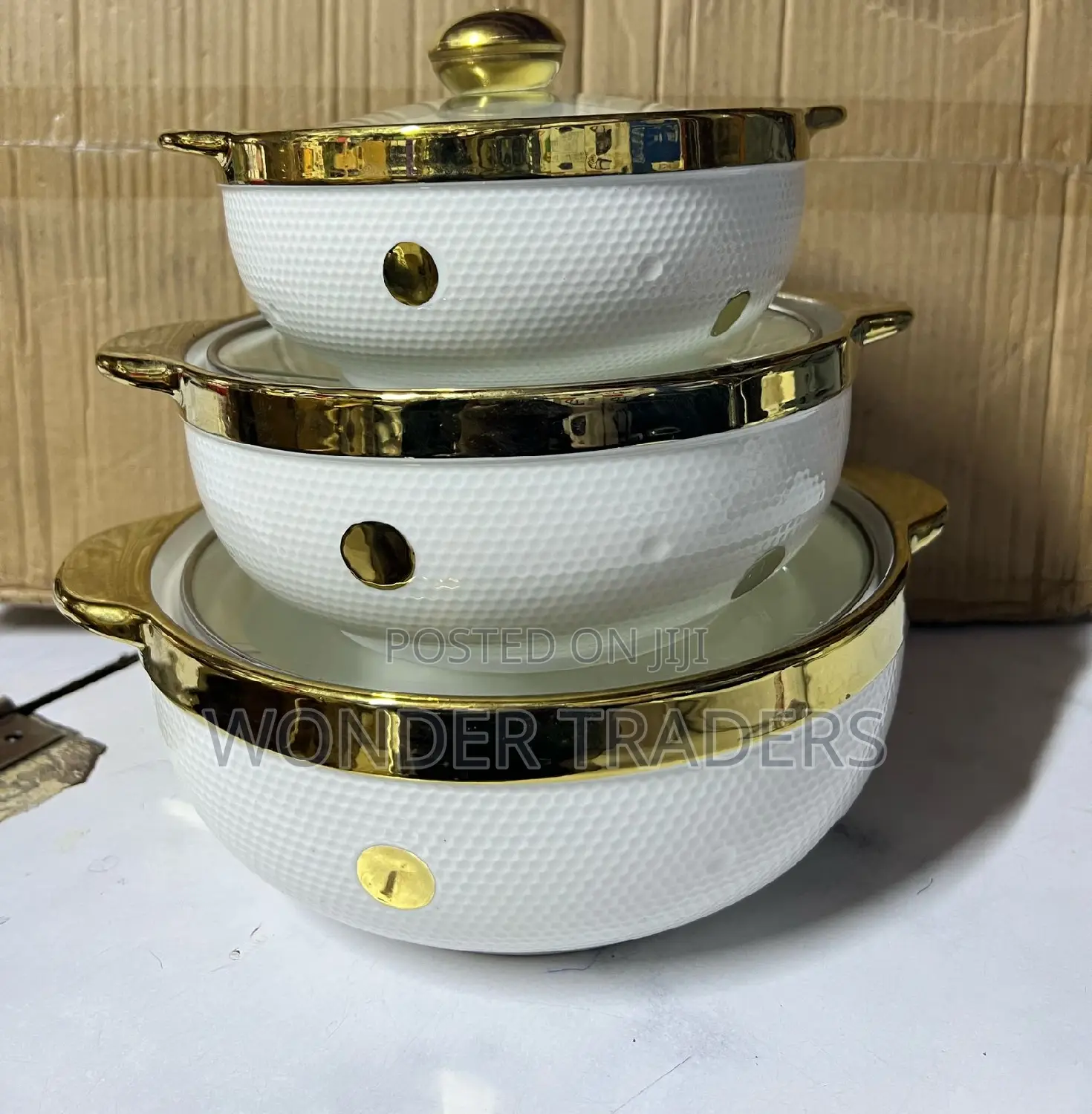 3 PCS Ceramic Soups/ Serving Bowls 2.5l , 2l , and 1.5l