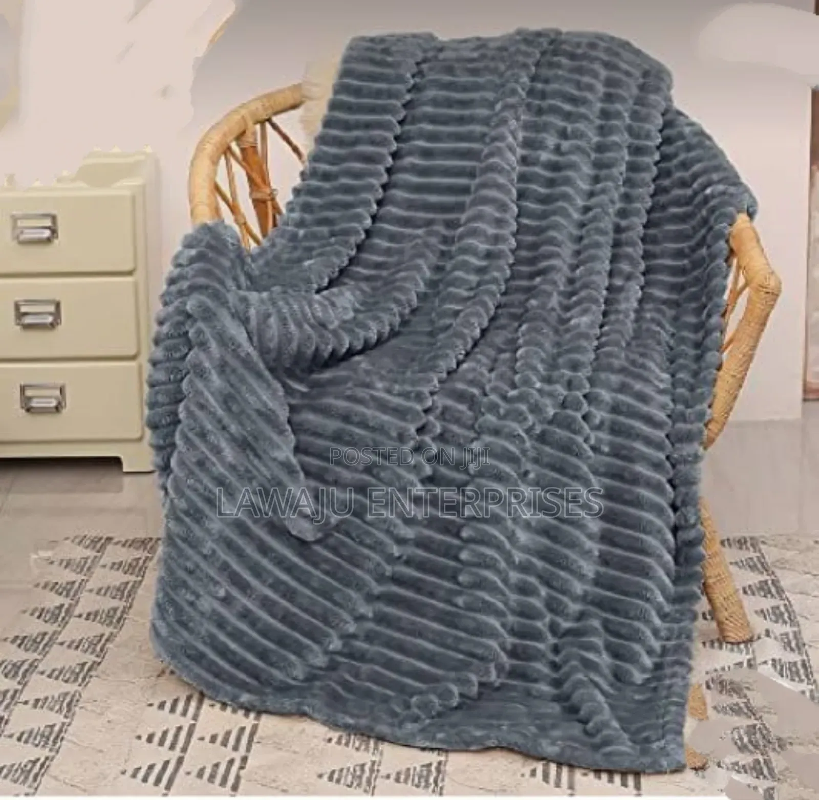 Grey Velvet Throw Blanket