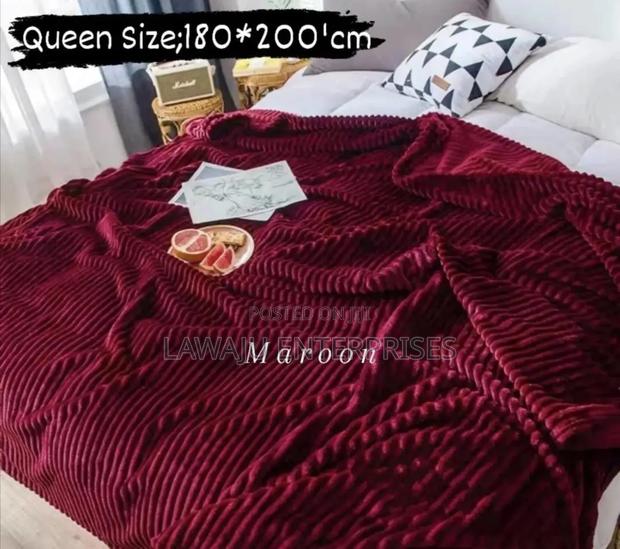Maroon Velvet Throw Blanket - main view