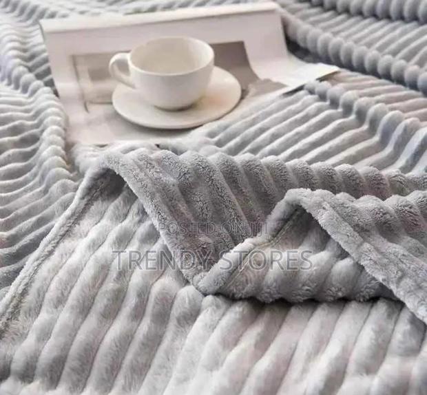 Grey Velvet Throw Blanket - main view