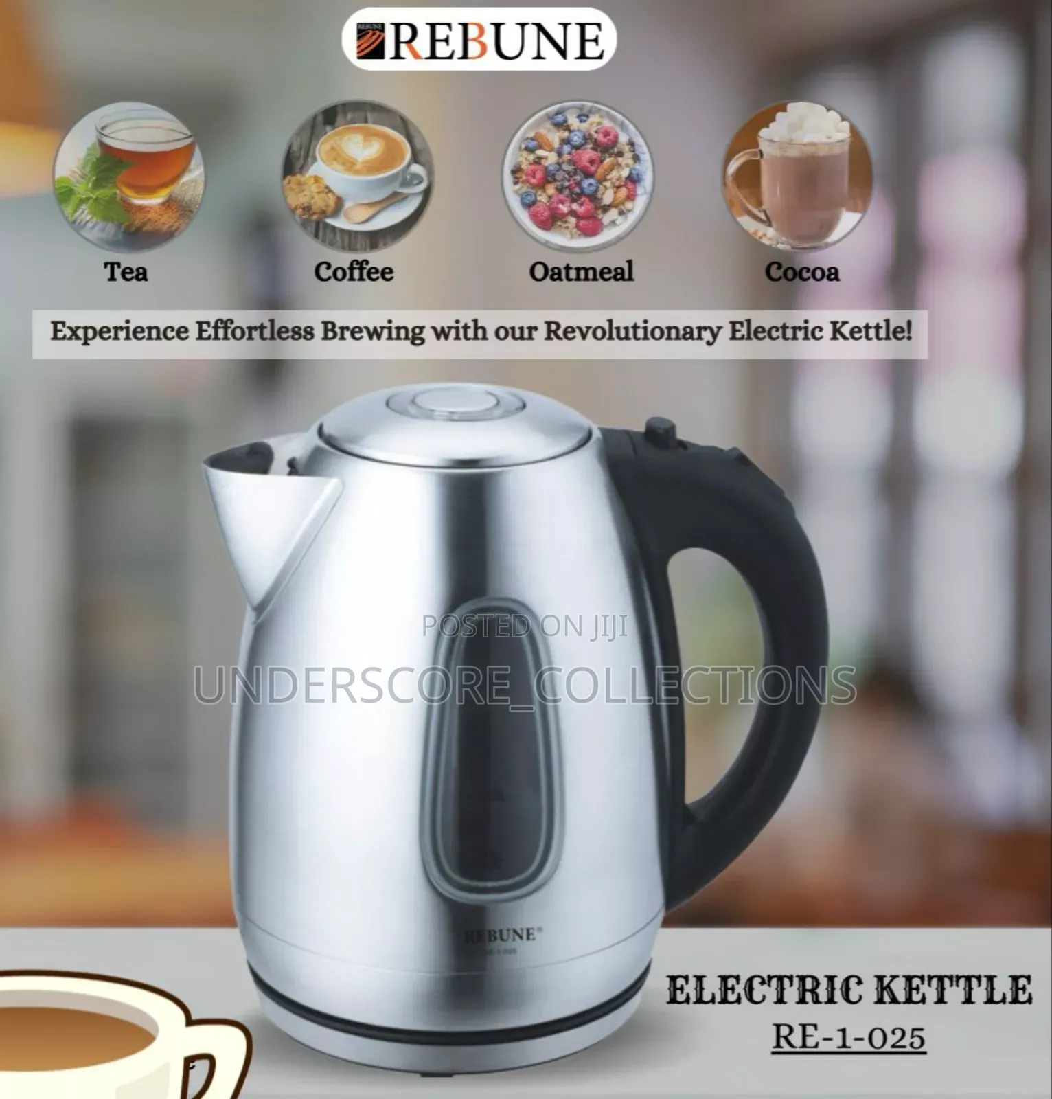 Rebune Stainless Steel Electric Kettle