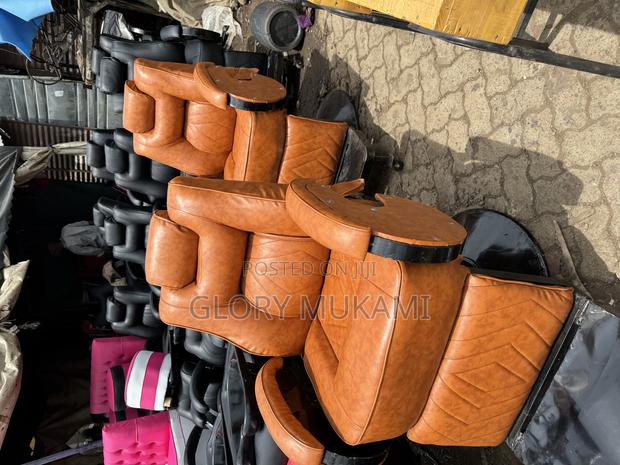 Brown Hydrolic Barber Chair - main view