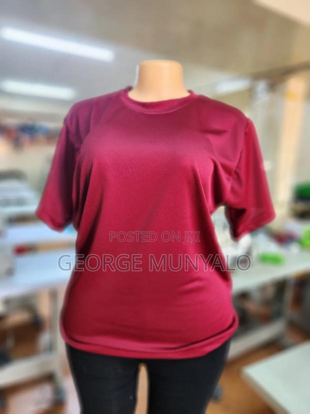 Maroon Dry Fit T-Shirts (Rice Net) - main view