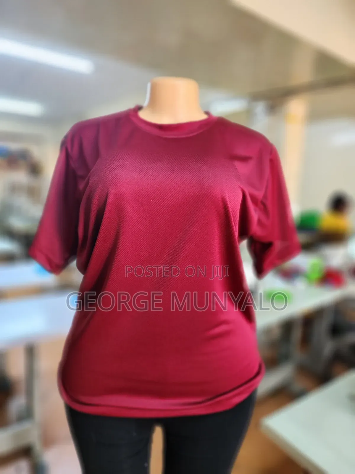 Maroon Dry Fit T-Shirts (Rice Net)