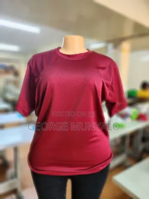 Maroon Dry Fit T-Shirts (Rice Net)