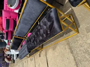 5 Seater Black Waiting Bench Chair