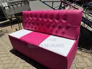 Restaurant And Bar Pink White 3 Seater Couch