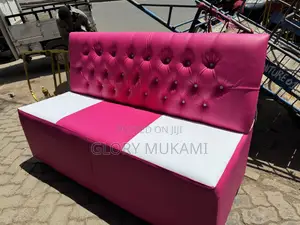 Restaurant And Bar Pink White 3 Seater Couch