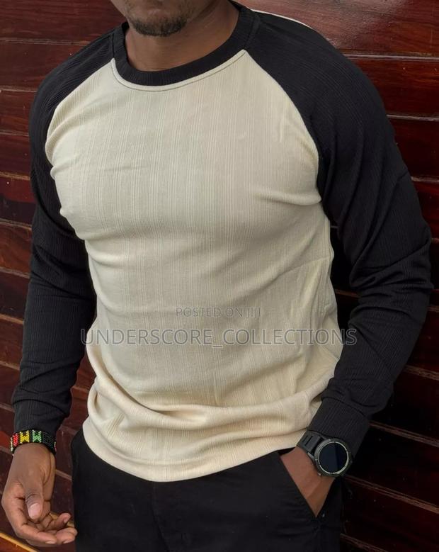 Beige/Black Men's T-Shirts - thumbnail 2