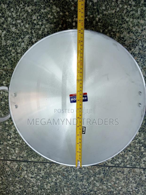 Deep Frying Pan/Aluminium Deep Kadai From India 39cm - thumbnail 4