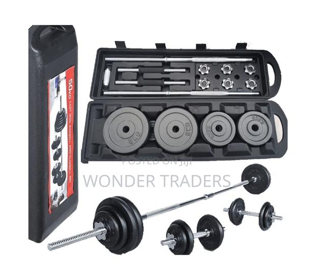 *50kg/York Barbell and Dumbbell Set;