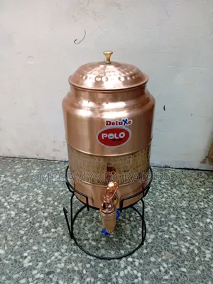 Copper Water Dispenser 5-Litre With Stand and Tap