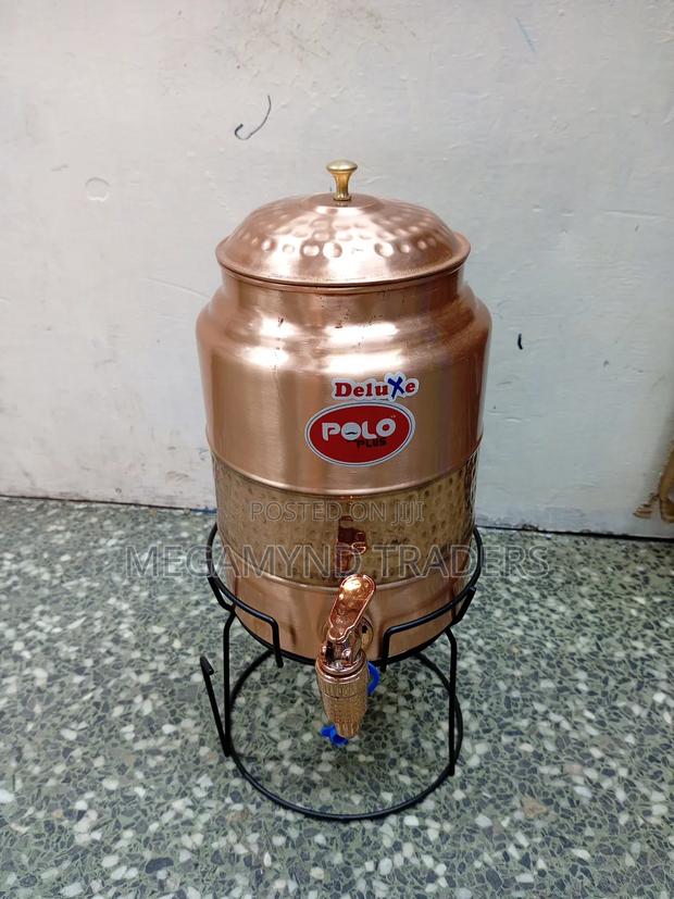 Copper Water Dispenser 5-Litre With Stand and Tap