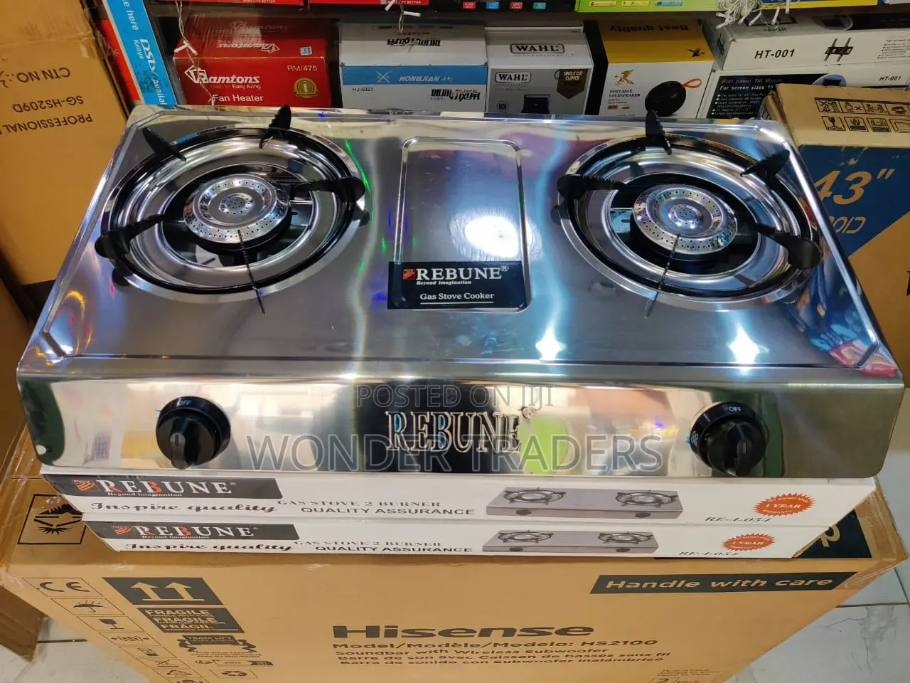 *Rebune 2 Burner Stainless Steel*