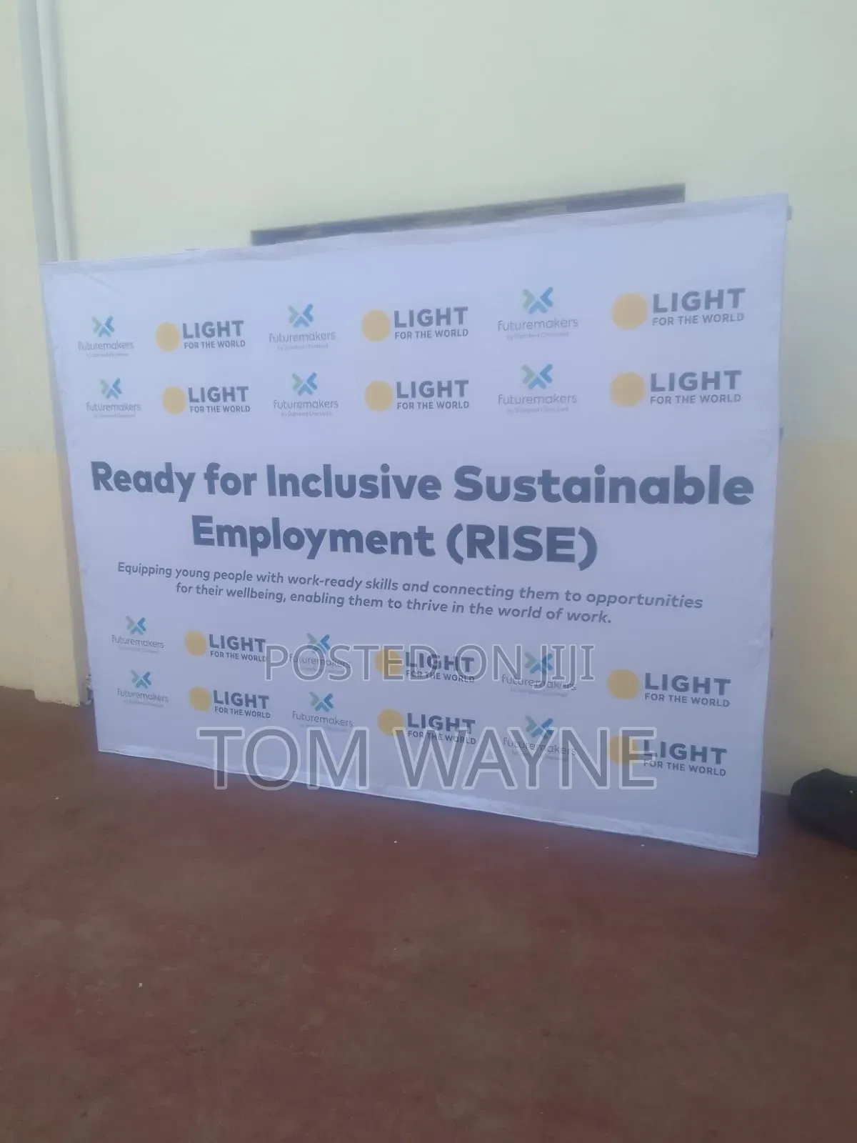 Fabric Printed Backdrop Banner, 3m by 2.25m Size