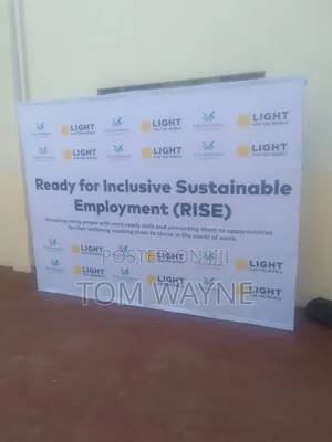 Fabric Printed Backdrop Banner, 3m by 2.25m Size