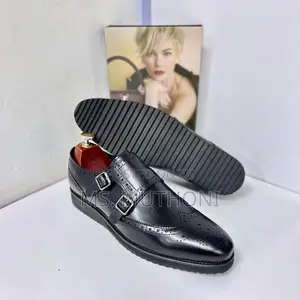 Black Premium Leather Quality Officials for Men 39-46