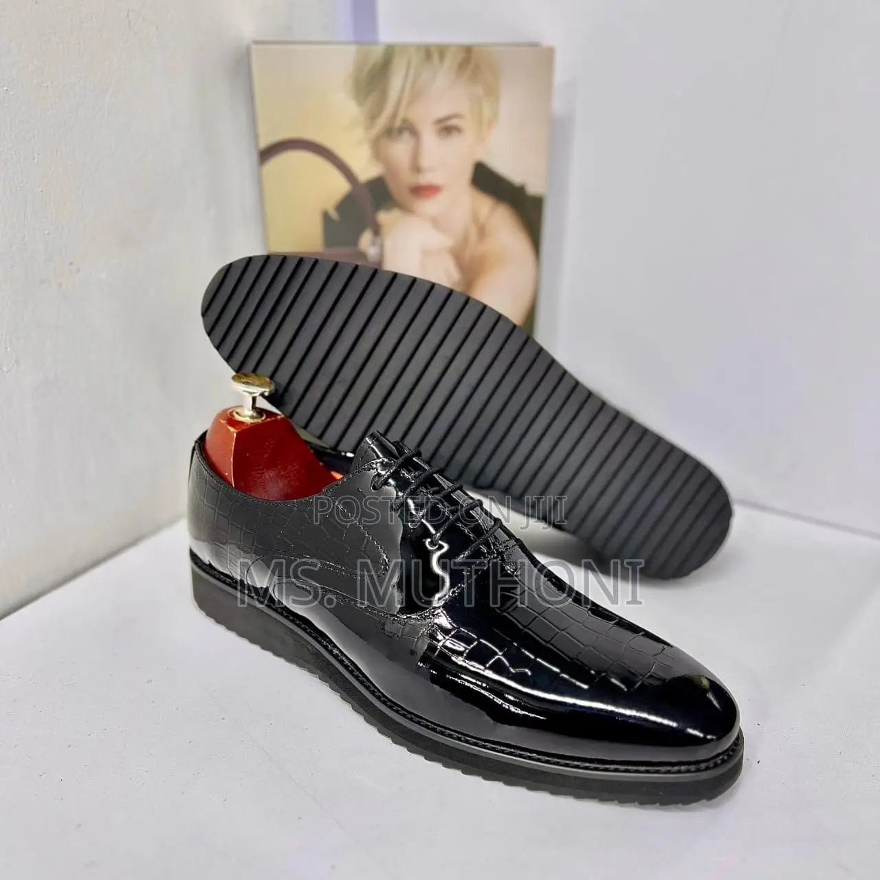 Black Premium Leather Quality Officials for Men 39-46