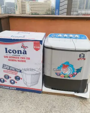 White 9.5kgs Icona Washing Machine I/9.5kg