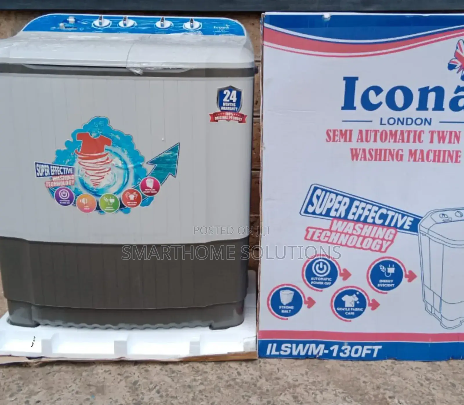 White 13kgs Icona Tub Washing Machine I/13kg
