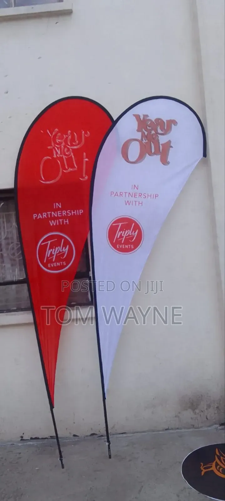4.5 Meter Teardrop Banner Printed on Both Sides