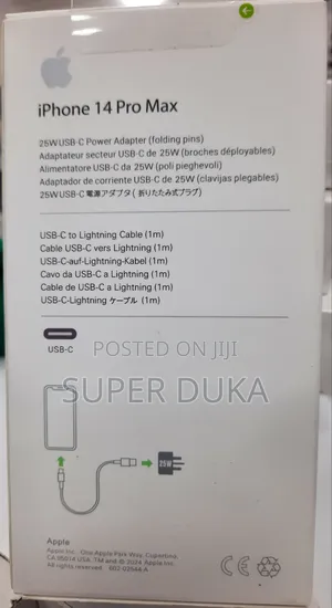 iPhone 14 Pro Max 25w Fast C Adapter.Apple Lightning Cable