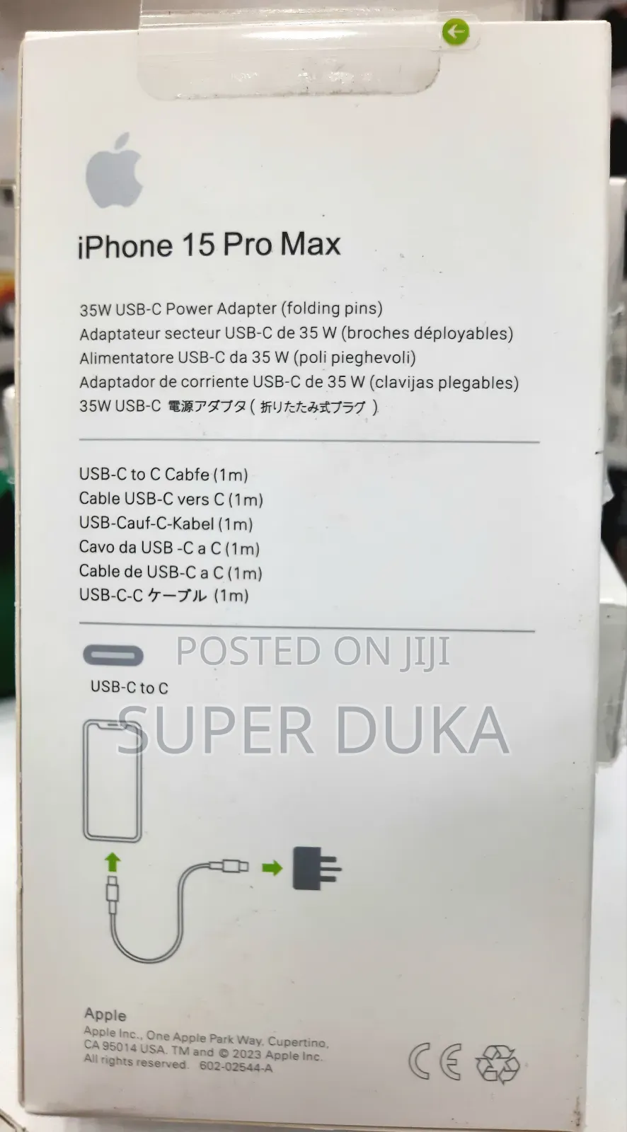 Fast iPhone Charger.35w Type C to C Folding Pin Adapter