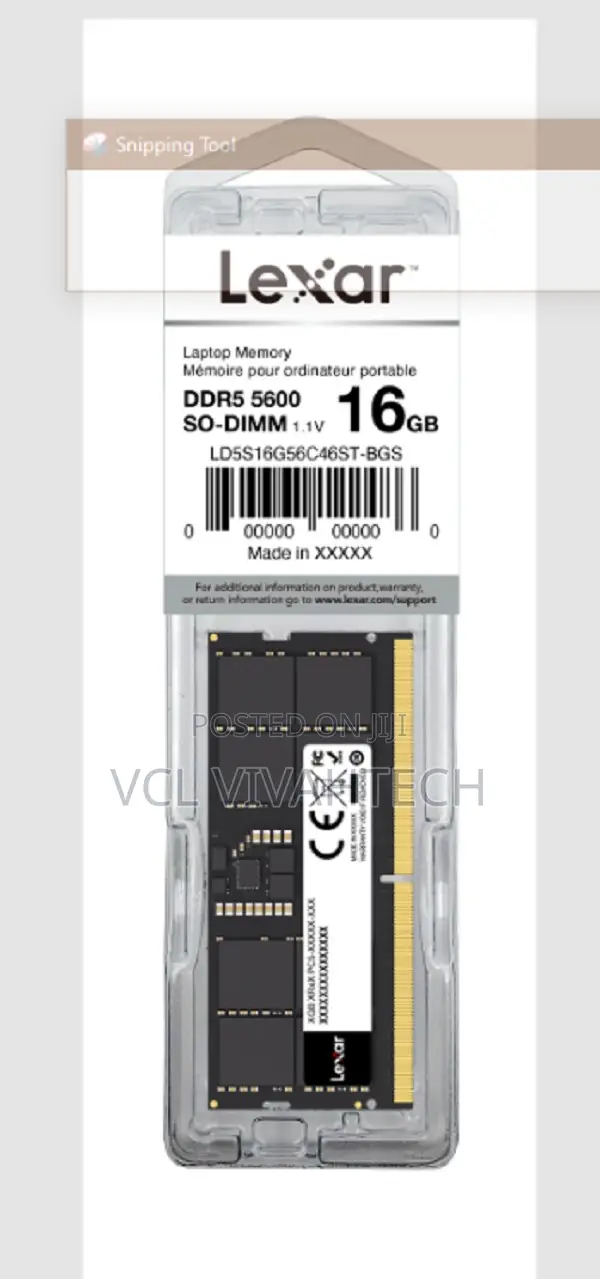 Lexar Laptop Ram Ddr5 16gb 5600 (Brand New )