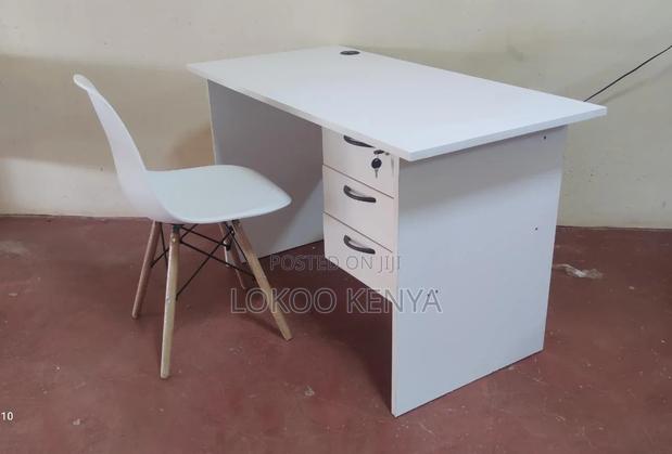 Office Desk: 1.2 Meter Study Desk With Eames Chair