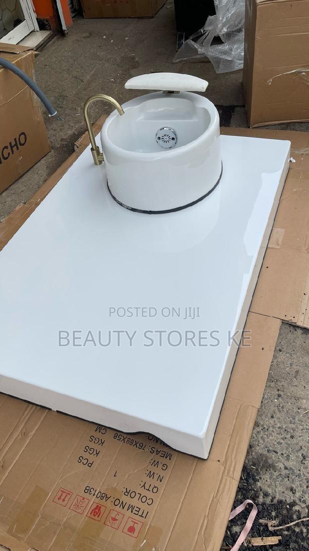 Pedicure Spa Machine Ceramic With Platform Pedicure Basin