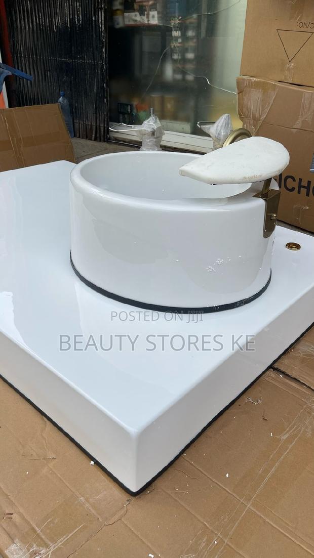 Pedicure Spa Machine Ceramic With Platform Pedicure Basin - thumbnail 3