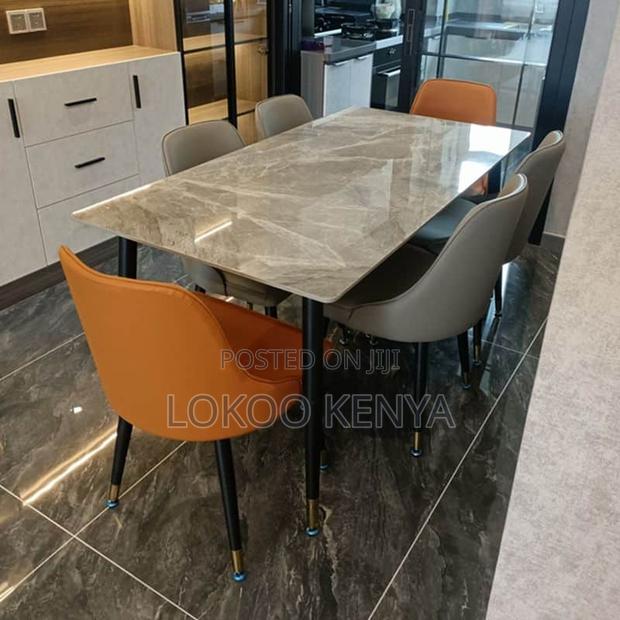 Dining Set: Marble Dining Table With Set of Chairs