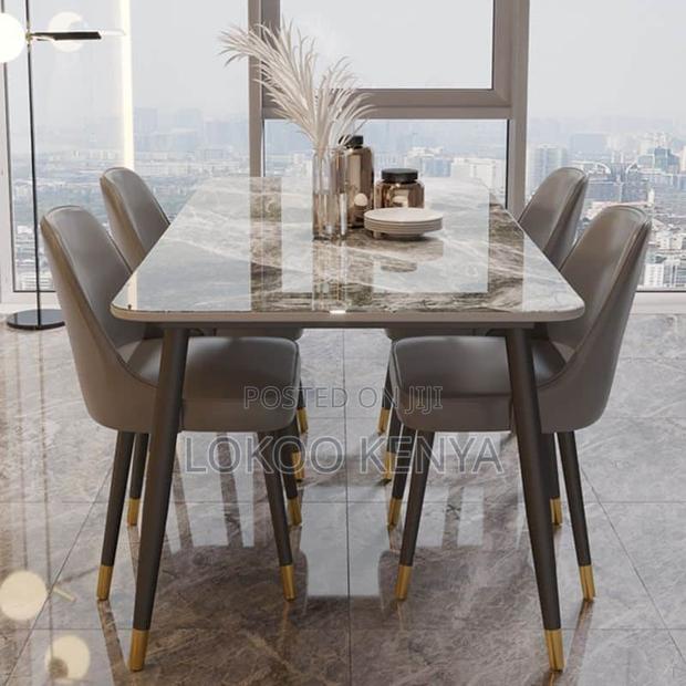 Dining Set: Marble Dining Table With Set of Chairs - thumbnail 3