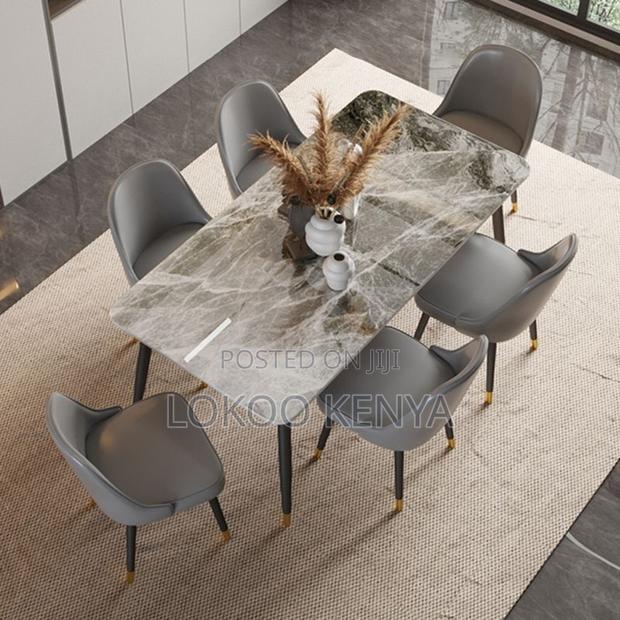 Dining Set: Marble Dining Table With Set of Chairs - thumbnail 5