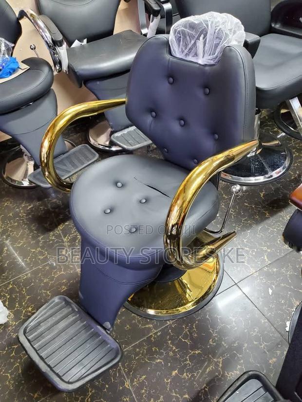 Black Gold Chrome Barber Chair Gold Version