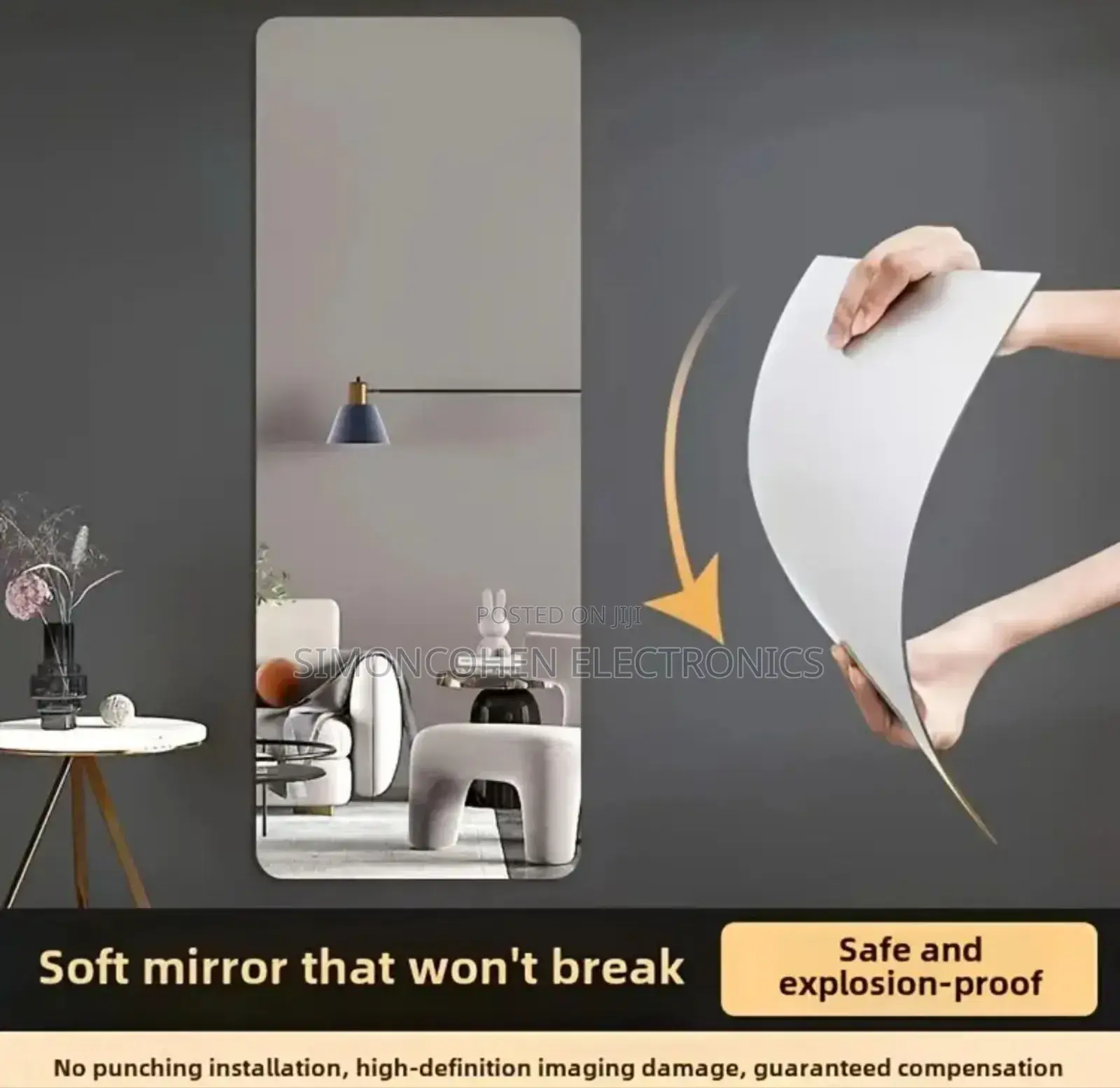 Full Length Self Adhesive Acrylic Mirror