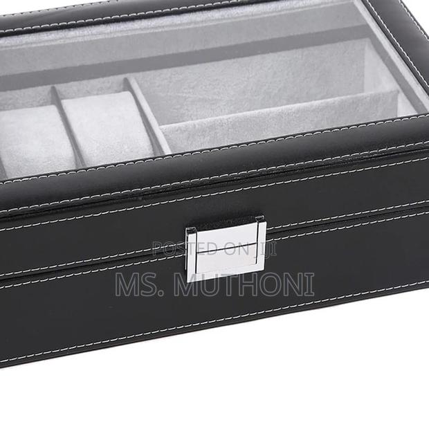 *6+3 Slots Pu Leather Watch Sunglass Organizer Box Display - thumbnail 6