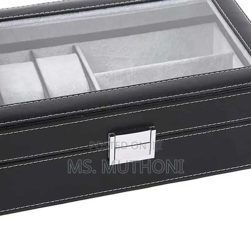 *6+3 Slots Pu Leather Watch Sunglass Organizer Box Display