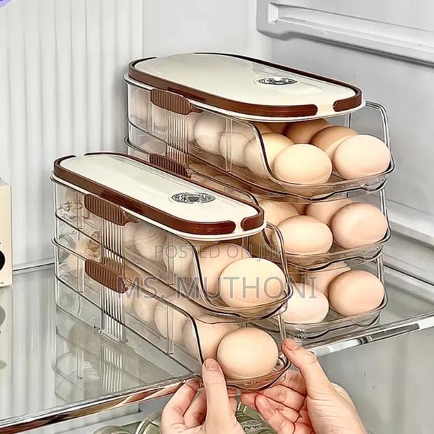 Acrylic Stackable Automatic Sliding/Rolling Egg Tray - thumbnail 2