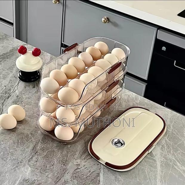 Acrylic Stackable Automatic Sliding/Rolling Egg Tray - thumbnail 5