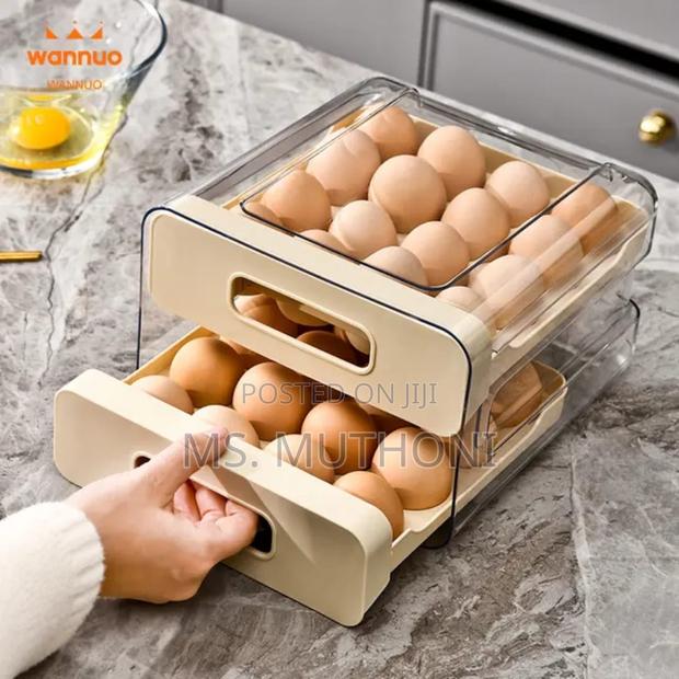 Acrylic Double Layered 32 Eggs Storage Box/Egg Tra - main view