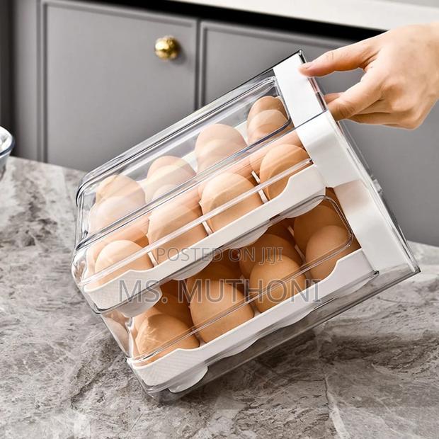 Acrylic Double Layered 32 Eggs Storage Box/Egg Tra - thumbnail 3