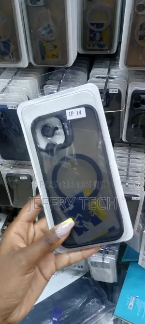 Magsafe Clear Case With Metal Ring Lens +Stand for iPhone 14