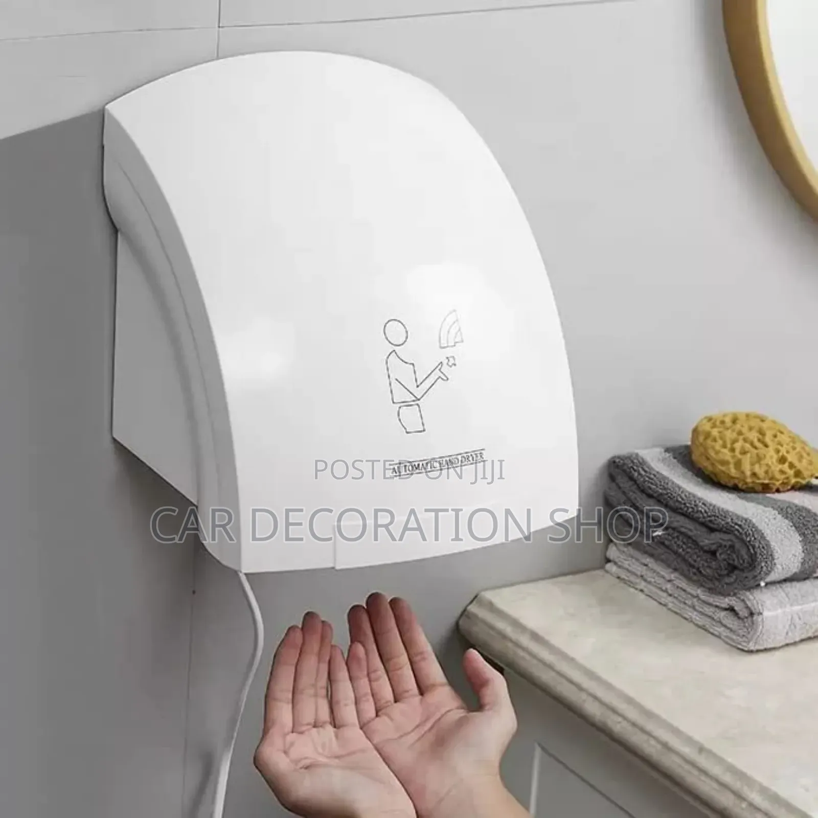 White Plastic Hand Dryer Machine